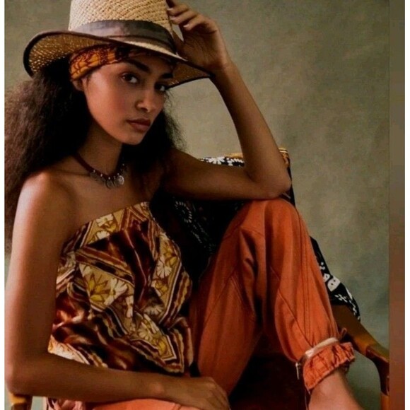 FREE PEOPLE Kendra Printed Tube Top Size Medium NWOT - Picture 2 of 11